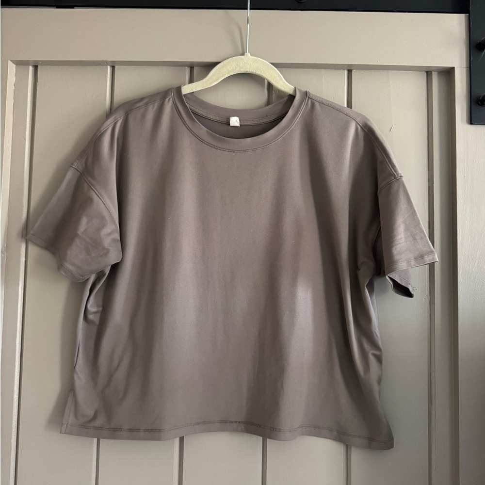 Taupe Cropped Tee